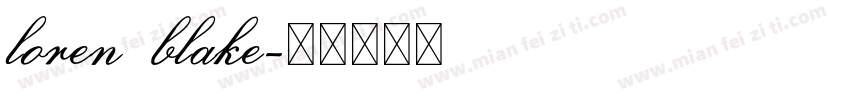 loren blake字体转换